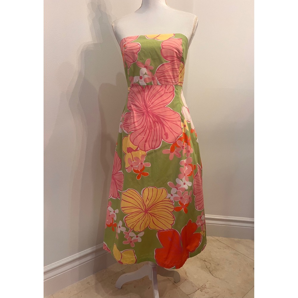 Vintage white label Lilly Pulitzer Sabrina dress in Bahama Mama size 12 - Picture 2 of 14